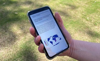 The Bird Language Diversity web app The Bird Language Diversity web app open on a mobile phone.